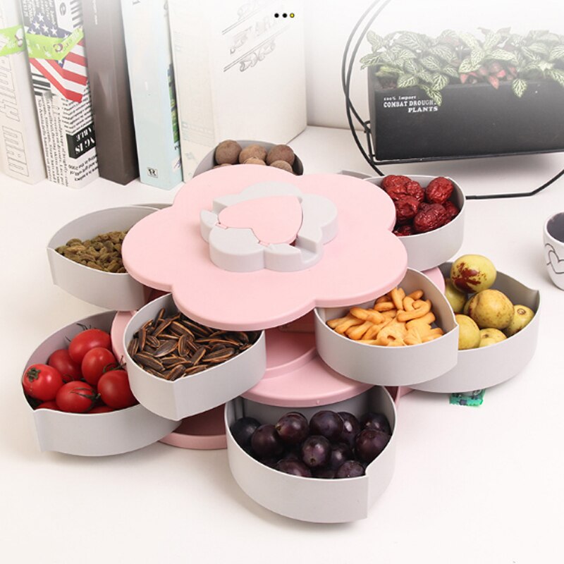 Anncus Candy Food Storage Box With Flower Design Multifunction